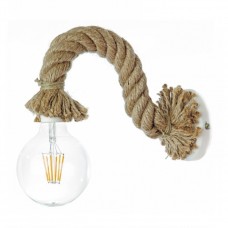 Απλίκα Τοίχου 1xE27 230V Λευκή με Σχοινί 43367-WH